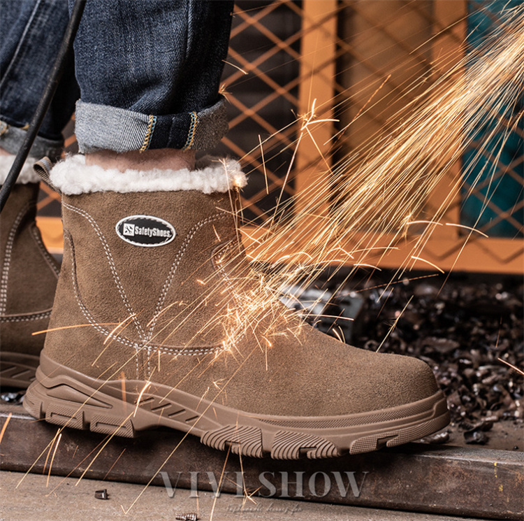 安全靴 ハイカット 作業ブーツ セーフティシューズ 裏起毛 軽量 防水
