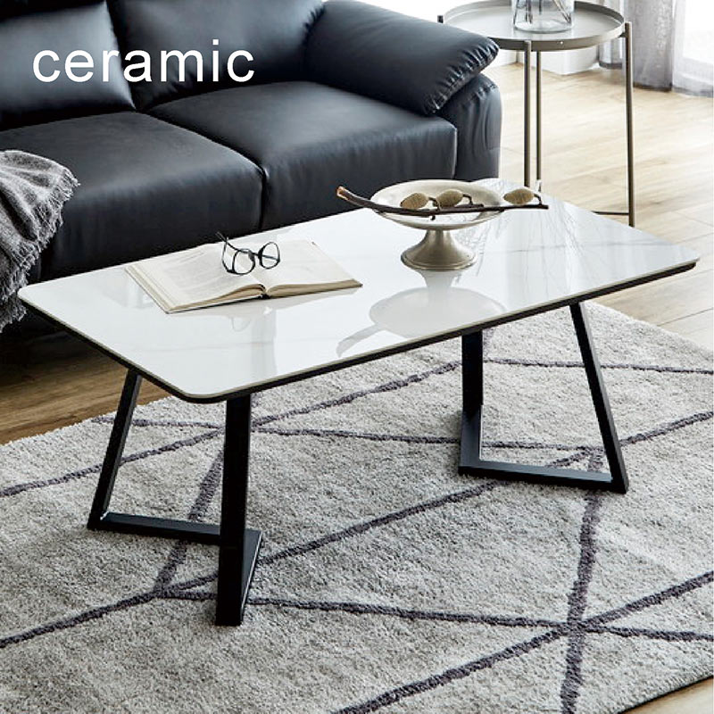 センターテーブル セラミック おしゃれ ローテーブル ホワイト グレー