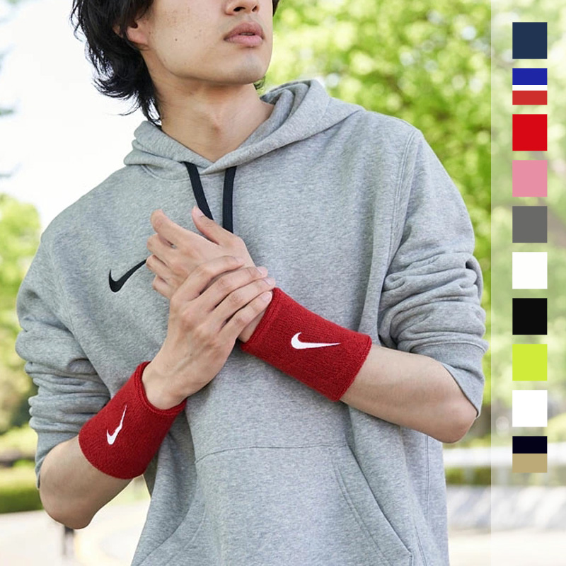 NIKE（ナイキ） スウッシュ ダブルワイド リストバンド 2個セット 汗