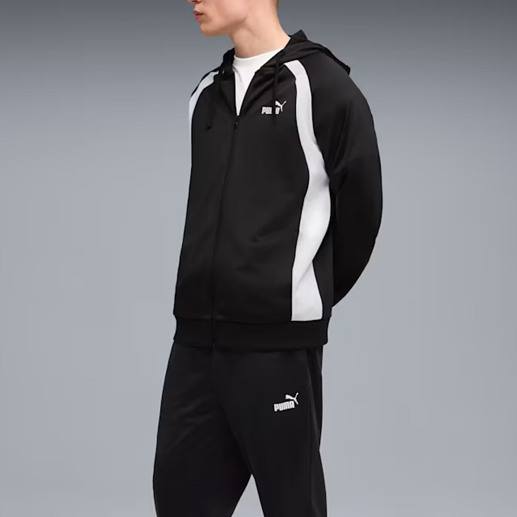 PUMA（プーマ） ジャージ 上下 メンズ フーデッド ポリスーツ 長袖