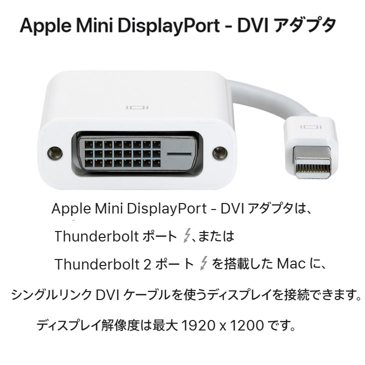 Apple Apple純正 Mini DisplayPort DVI変換アダプタ MB570Z/B A1305