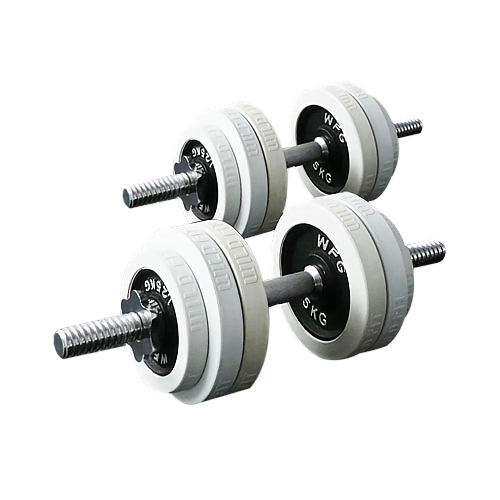 WILD FIT（ワイルドフィット） ダンベルセット 30kg 白ラバー / 筋トレ