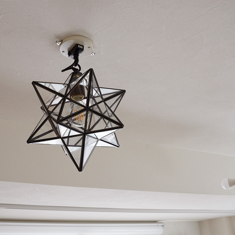 シーリングライト 1灯 星型 E26 照明器具 天井照明 引掛け 寝室 玄関