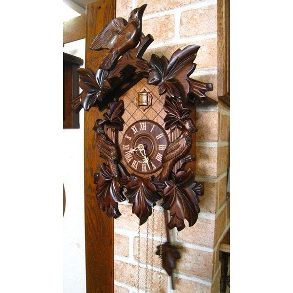 からくり時計 鳩時計 ハト時計 壁掛け 掛け時計 おしゃれ 北欧 森の