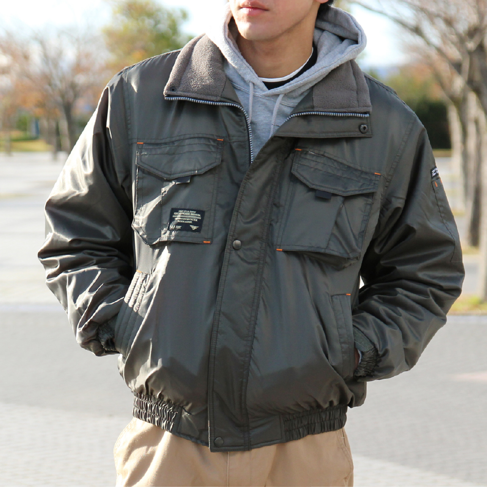 カジメイク 防寒着 メンズ 作業着 ジャンパー ブルゾン 作業服 軽量