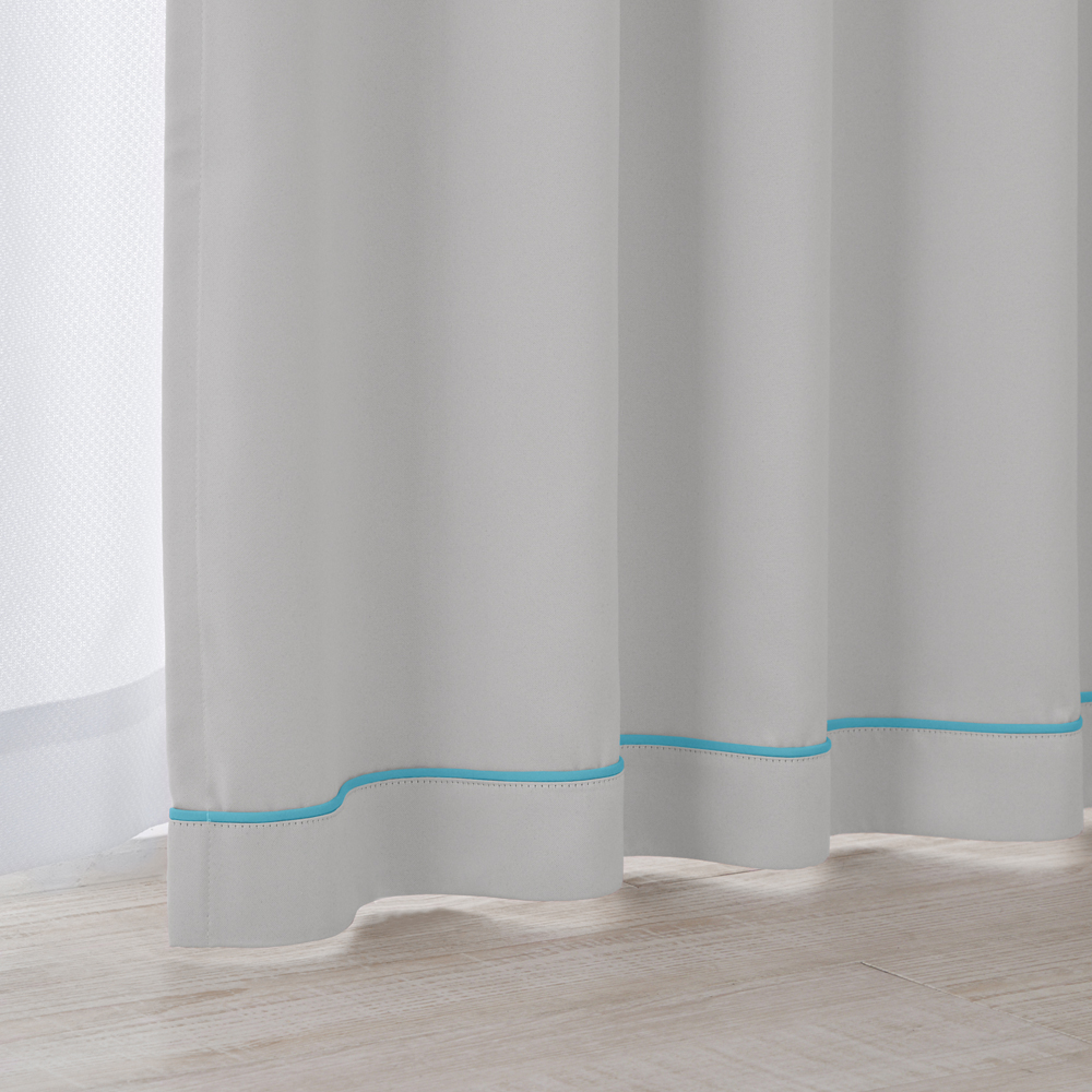 即納 幅100cm 1級遮光厚地フラットカーテン ひだなし ノンタック