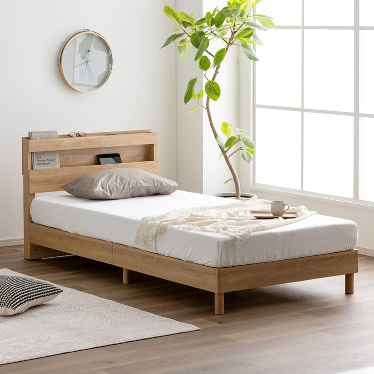 smart-i 宮付きベッド シングル ベッドフレーム コンセント Cline