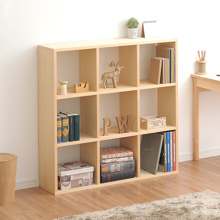 杉工場 国産 完成品 天然木メープル突板 本棚 絵本棚 絵本ラック 本棚