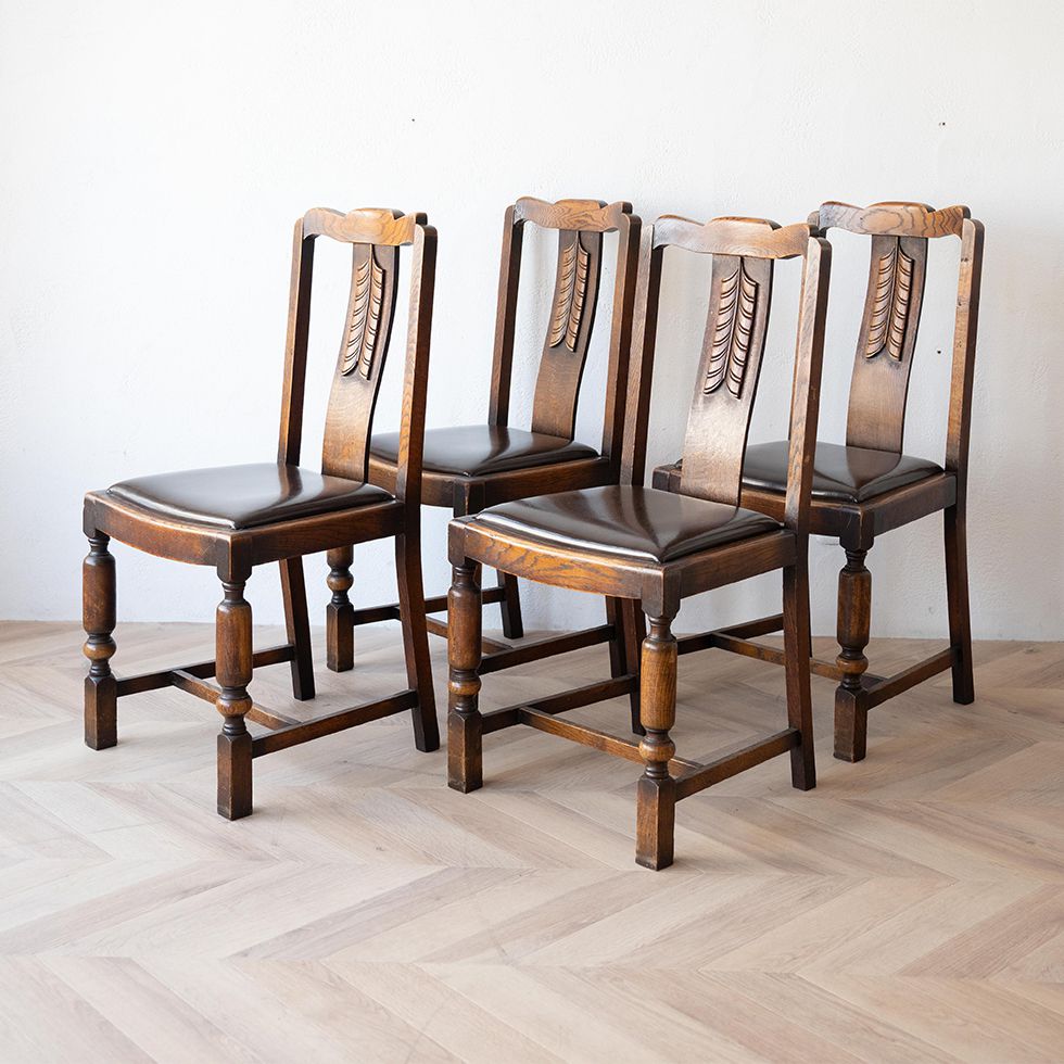 送料無料 アンティーク家具 安い 椅子 ダイニングチェアセット 4脚