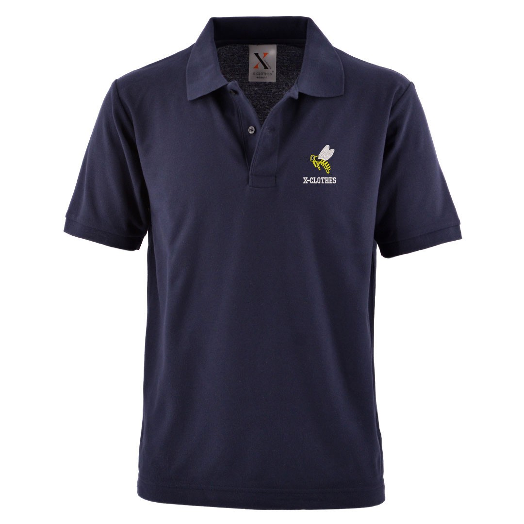 蜂 刺繍 メンズ ポロシャツ 半袖 服 グッズ ハチ カマキリ 得トク