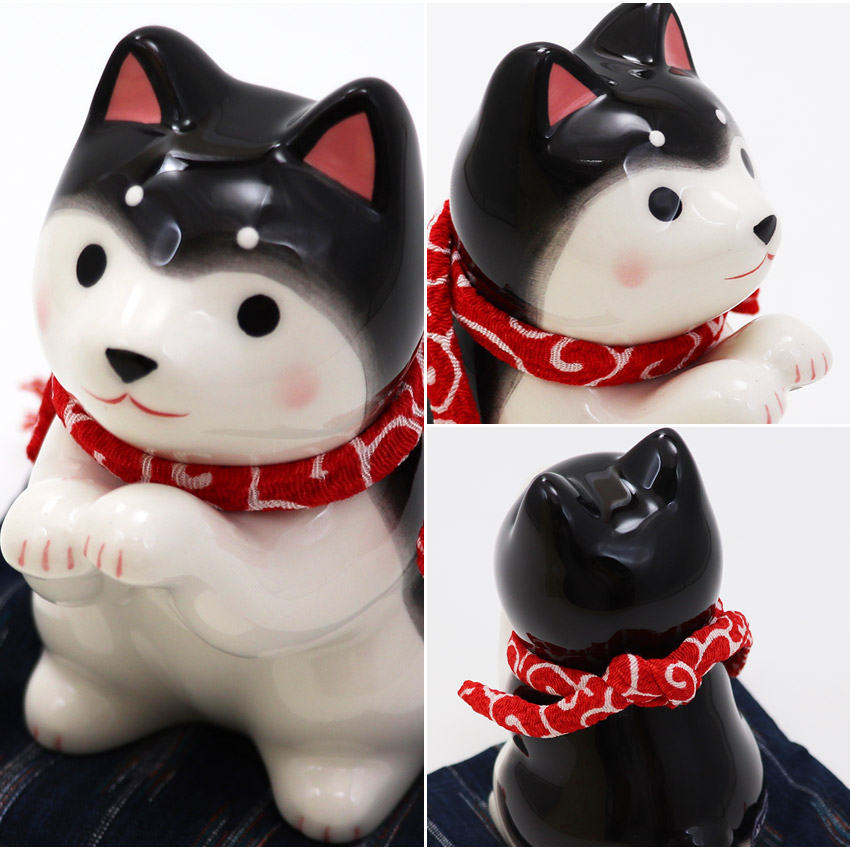 大阪長生堂 いぬ イヌ 犬 戌 置物 陶器 わんこ日和おねだり柴犬 高さ