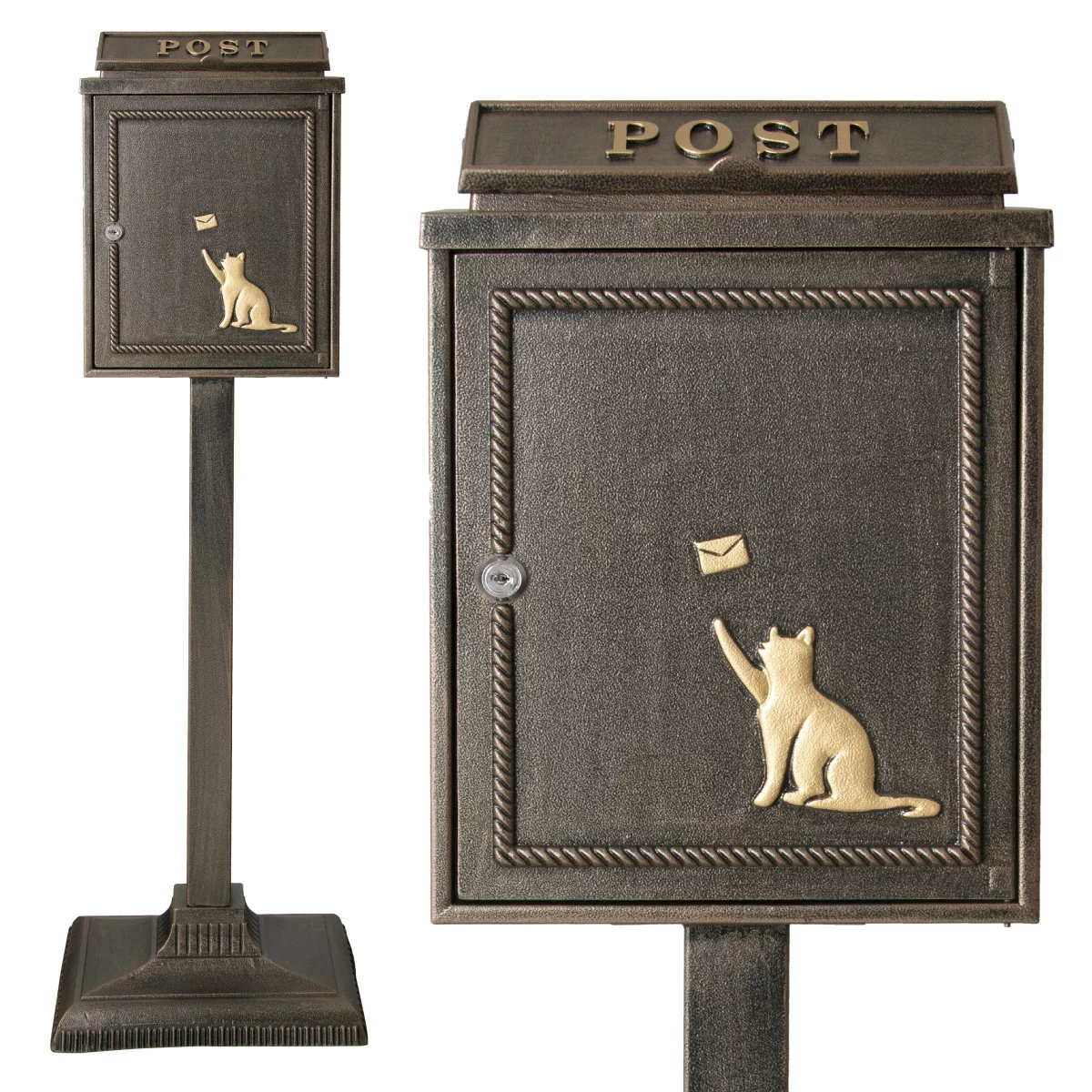 期間限定P10倍5日23:59迄) (レビュー特典付) 5年保証 カバポスト 猫の