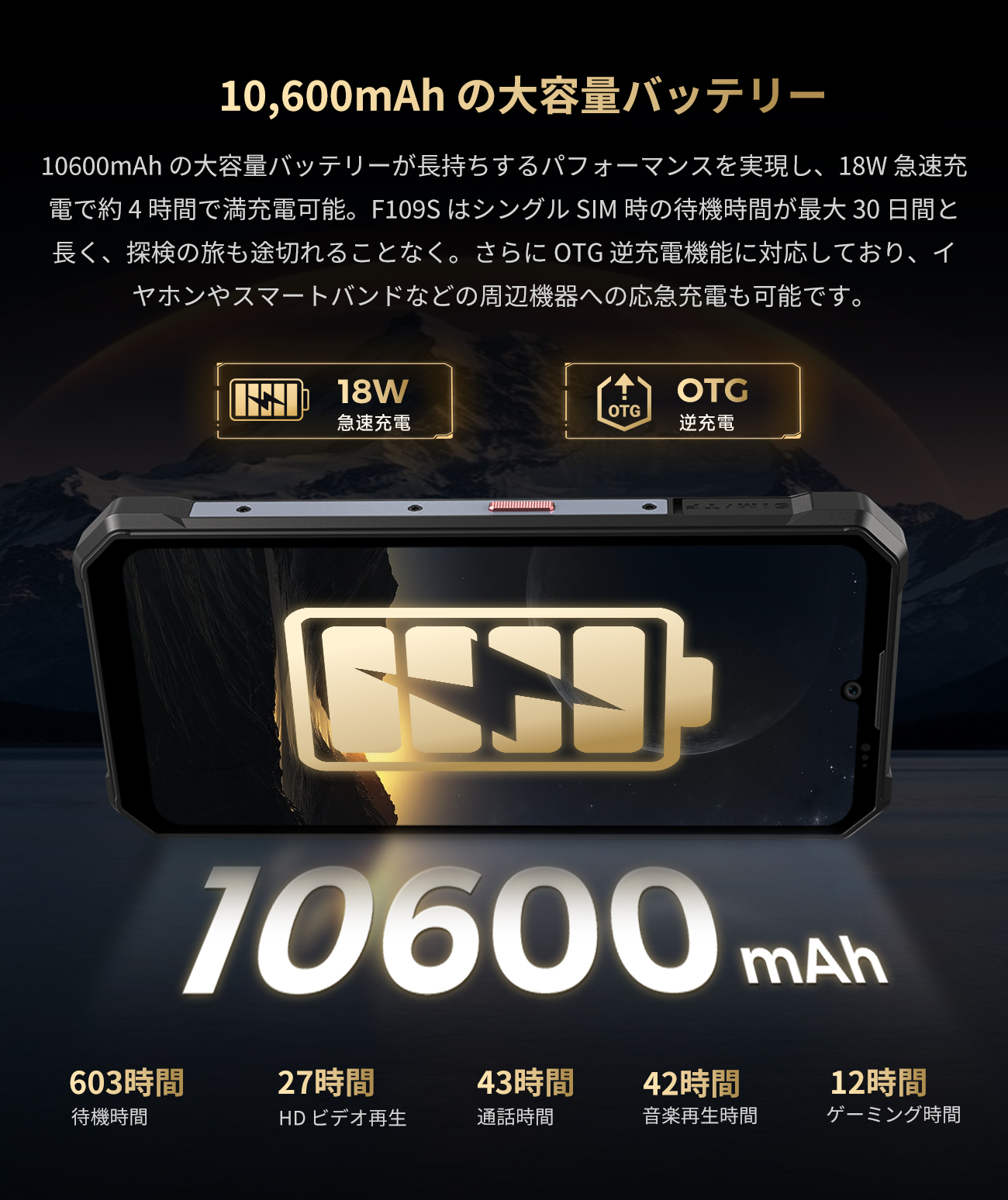 FOSSiBOT 4G対応 Android スマホ 15 F109S SIMフリー 本体 Android15