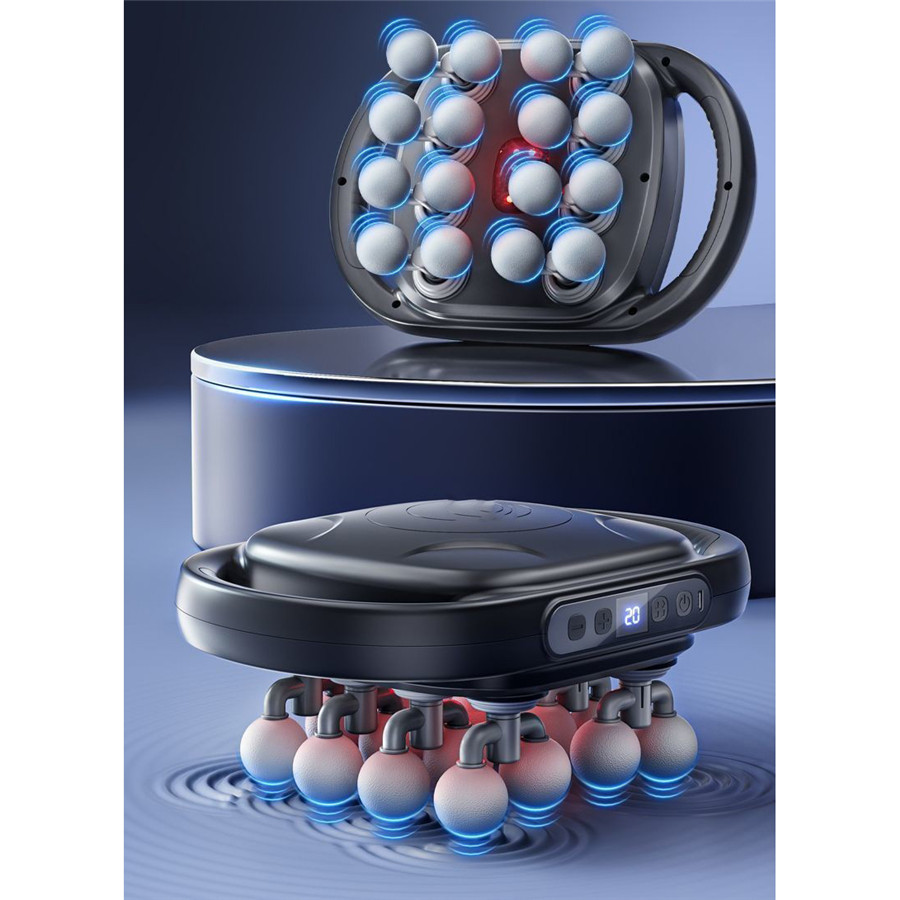 即納／筋膜リリースガン 筋膜リリース マッサージ 16ヘッド 20段階強力