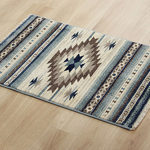 イケヒコ 玄関 マット ウィルトン織 ラグ キリム柄 デザインマット へ