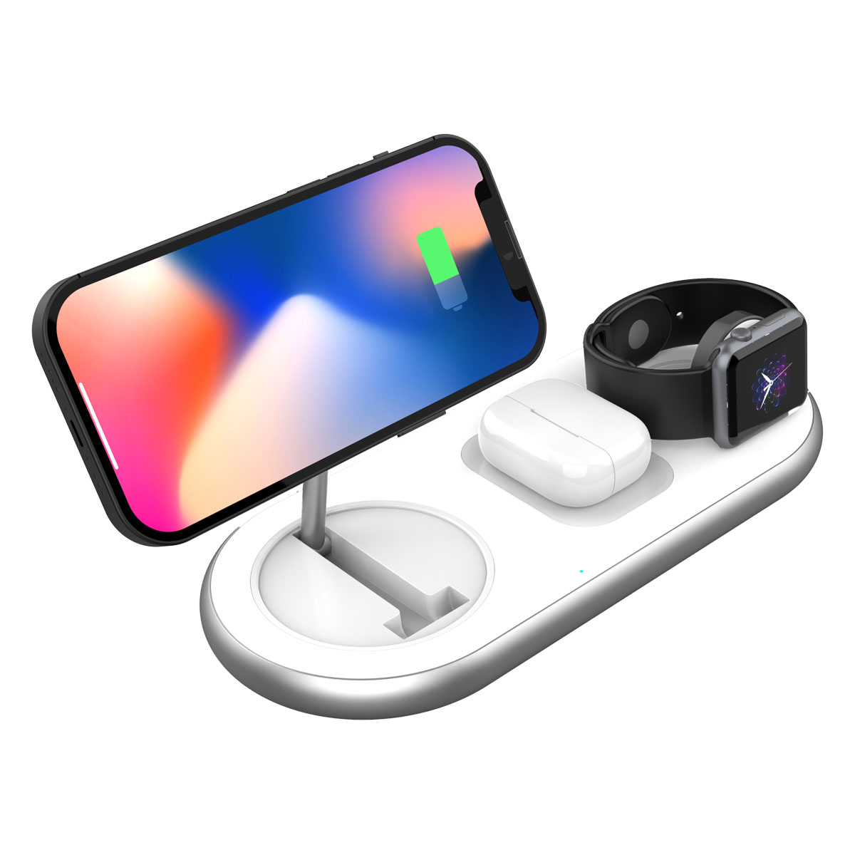 ワイヤレス充電器 iphone 急速充電 magsafe 3in1 スタンド 2台同時