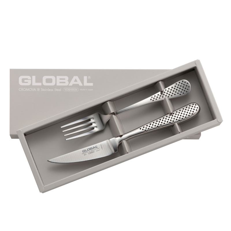 GLOBAL（グローバル） 特典付 ステーキナイフ＆フォークセット GTJ-01