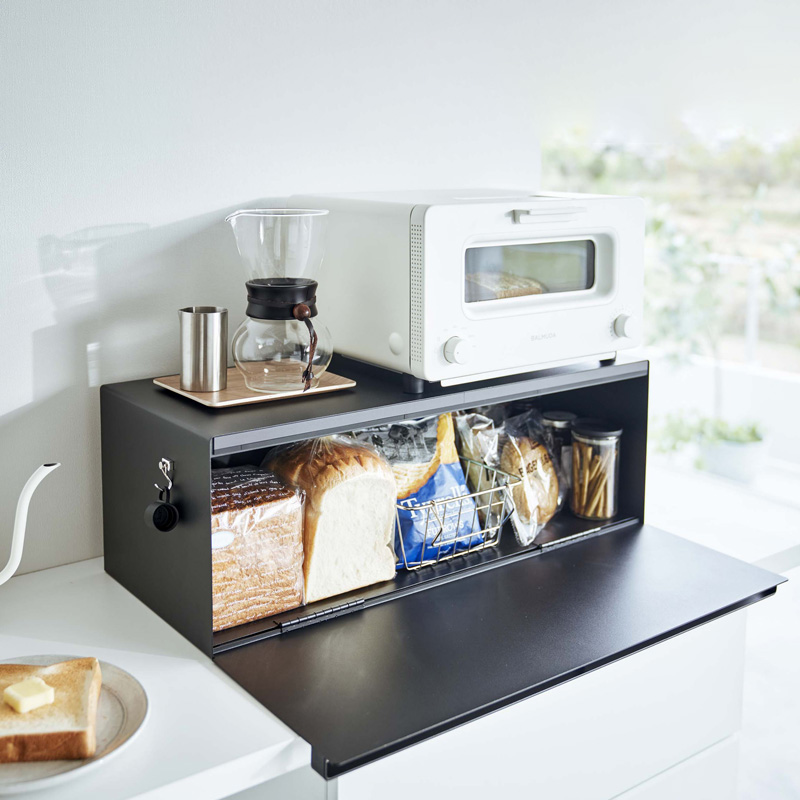 tower 山崎実業 ブレッドケース タワー ワイド 公式 キッチン収納 パン