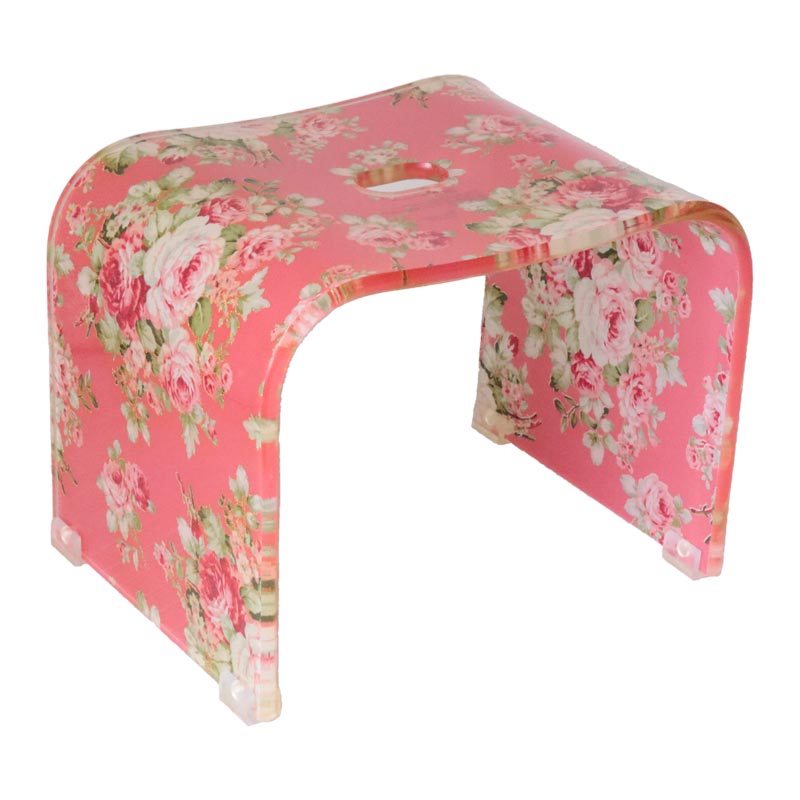 ROYAL ARDEN（ロイヤルアーデン） バスチェア アクリル 花柄 風呂椅子