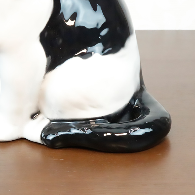 ネコ 置物 動物 オブジェ 猫 ねこ イタリア製 陶磁器 41168 置き物