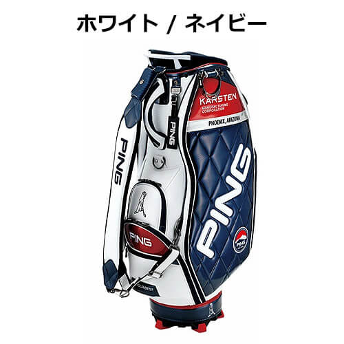 PING（ピン） キャディバッグ CB-C202 メンズ ホワイト/ネイビー 9.5