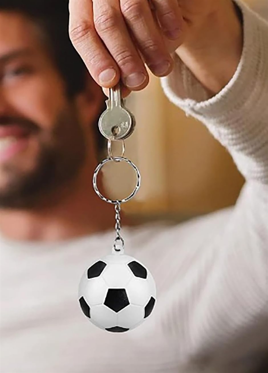 サッカー キーホルダー セット ボール ベルトトロフィー (赤 ボール