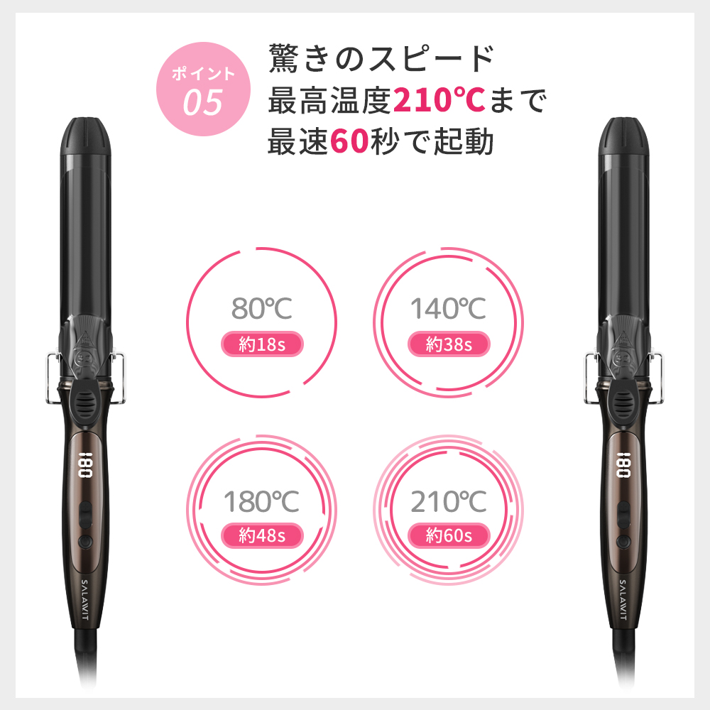 ヘアアイロン ゴールデン新カラー追加！／ コテ 32mm カールアイロン
