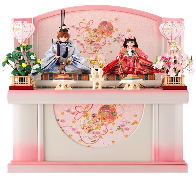 久月 雛人形 収納飾り 白 シリアルナンバー付 【リカちゃん】【久月