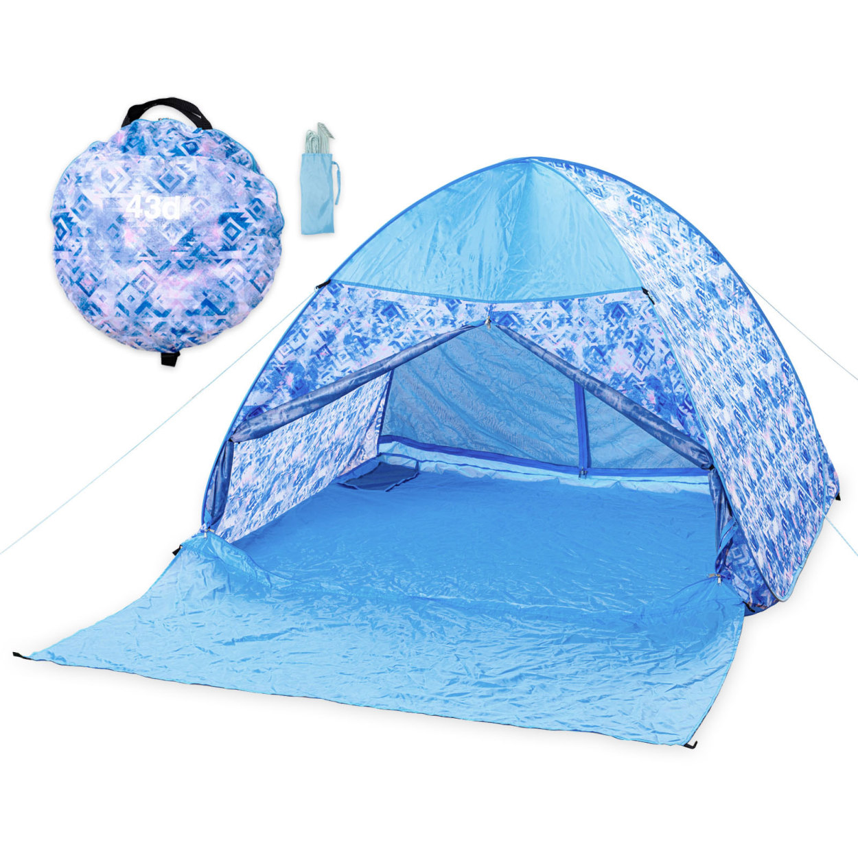 43DEGREES ポップアップテント ワンタッチテント ドーム型テント 4人用