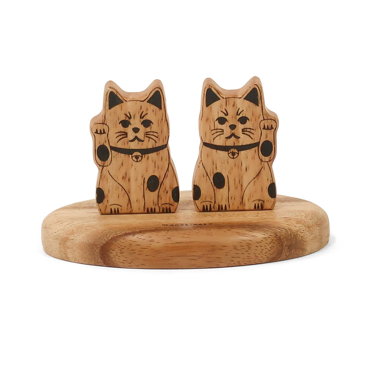 Creer 縁起物 招き猫 置物 開運 お正月 飾り オブジェ 木製 北欧