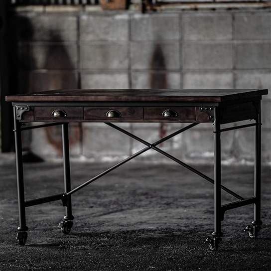 横幅140cm】ヴィンテージ アイアンウッドデスク｜VINTAGE IRON WOOD