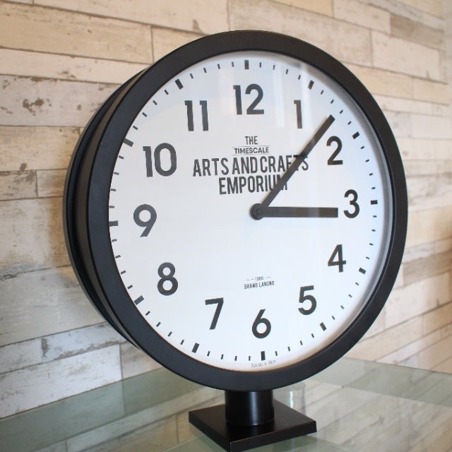 ロベストン/Robeston 壁掛け時計 置時計 両面時計で廊下や通路の