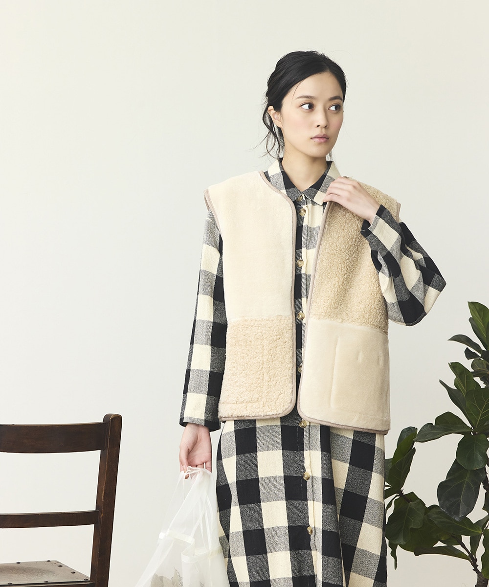 ボア切り替えリバーシブルベスト