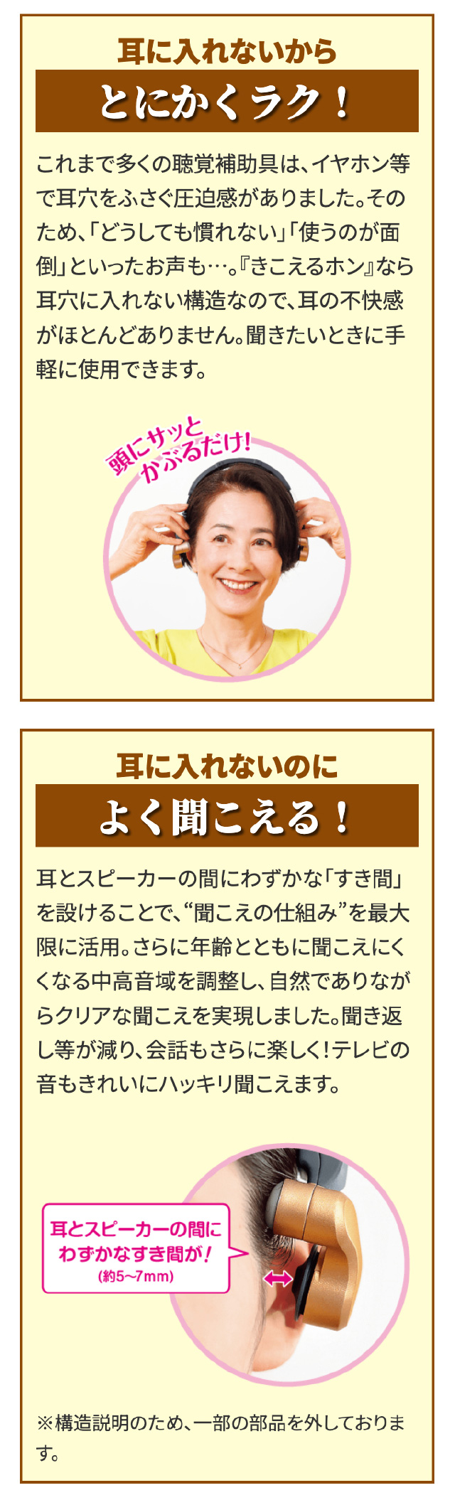 きこえるホン 耳に入れない集音器 きこえるほん きこえるフォン