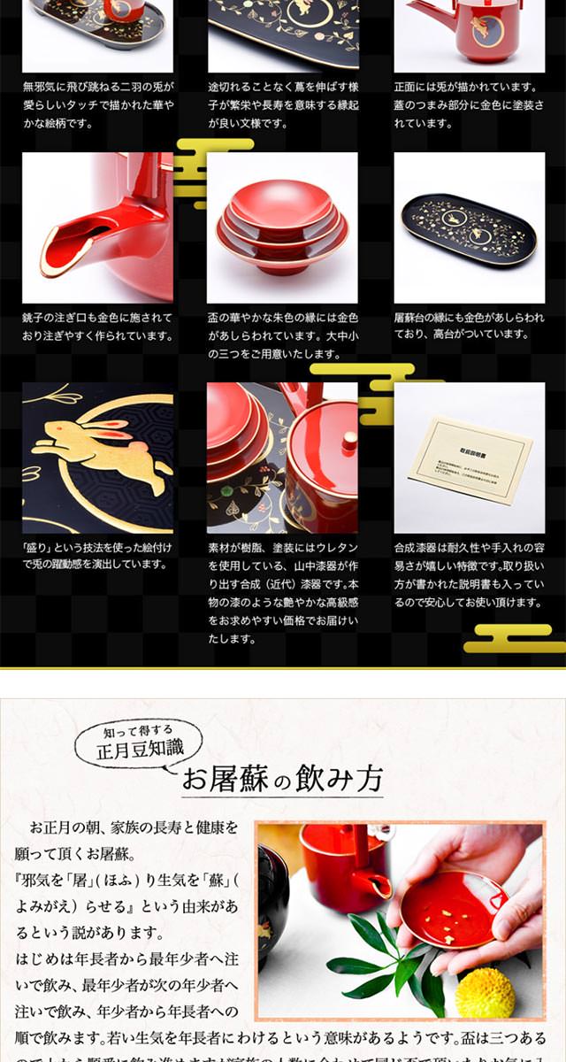 屠蘇器／とそき うさぎ唐草 ( あすつく おとそ とそ器 日本酒 お正月