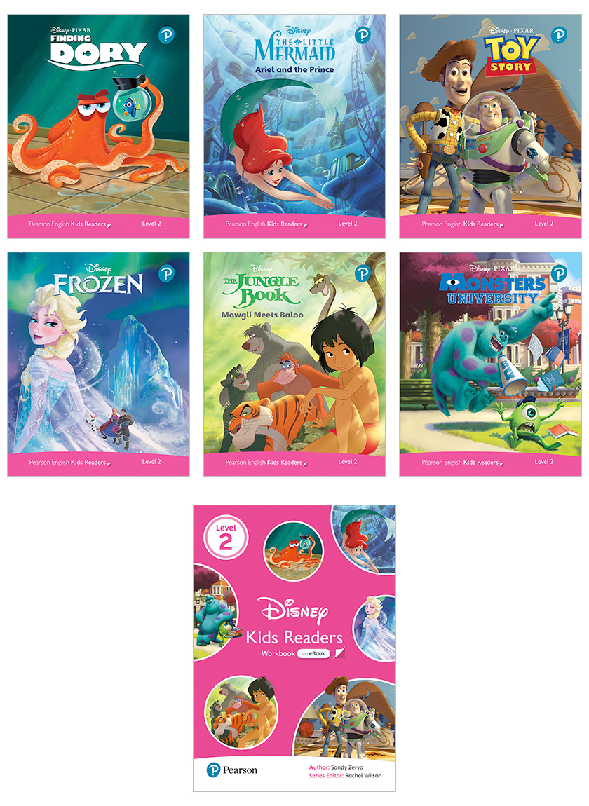 Disney（ディズニー） 絵本 Disney Kids Readers Level2 Pack 6冊と