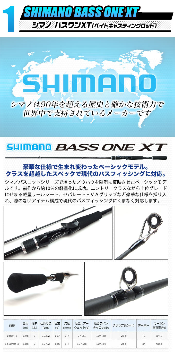 シマノ（SHIMANO） バス釣り入門セット （バスワンXTベイトモデル
