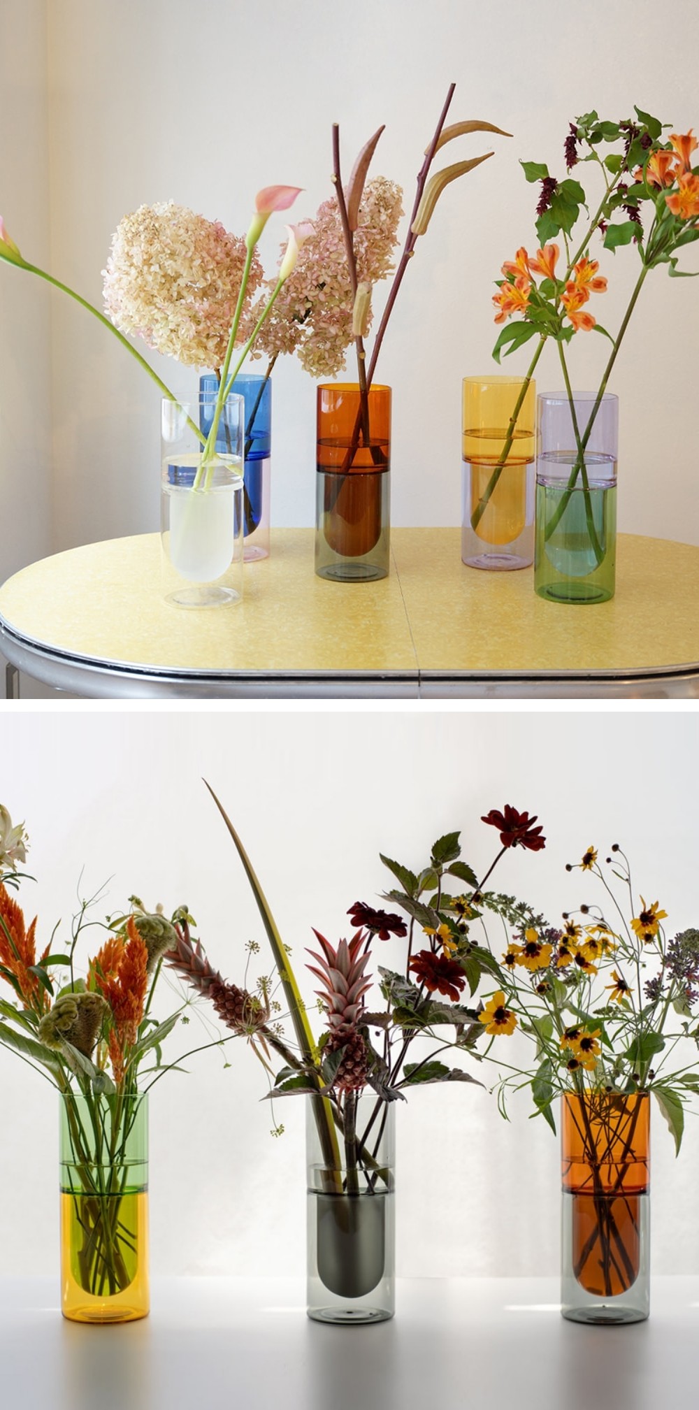 amabro（アマブロ） DW VASE CLEAR ダブルウォール ベース Sサイズ 二