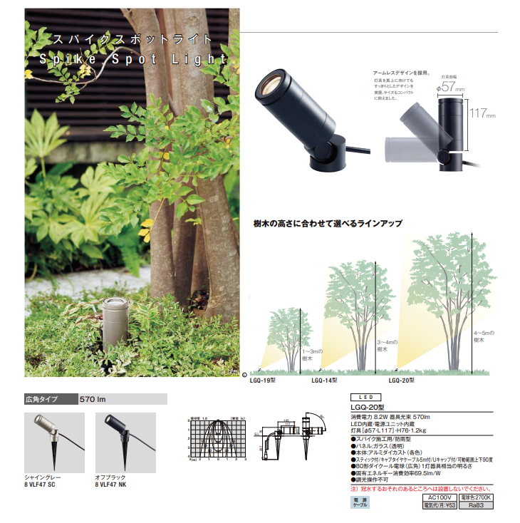 LIXIL（リクシル） エクステリアライト 100V スパイクスポットライト