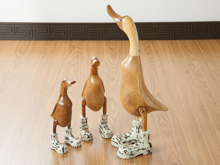 アジアン雑貨 バリ雑貨 あひる アヒル インテリア 木製 置物 オブジェ