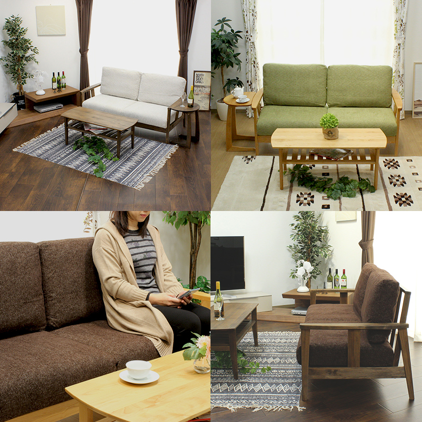 ファブリックソファ 木枠ソファ ソファー おしゃれ 2.5人掛け 2人掛け