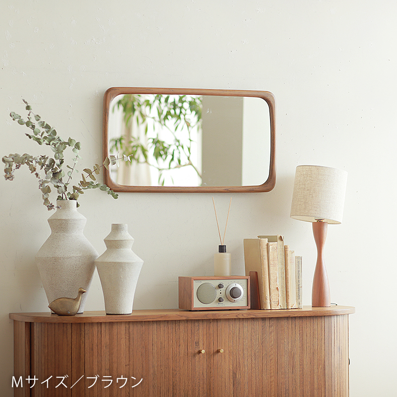 ミラー H/A エイチエー 鏡 壁掛け ウォールミラー Lサイズ 角型