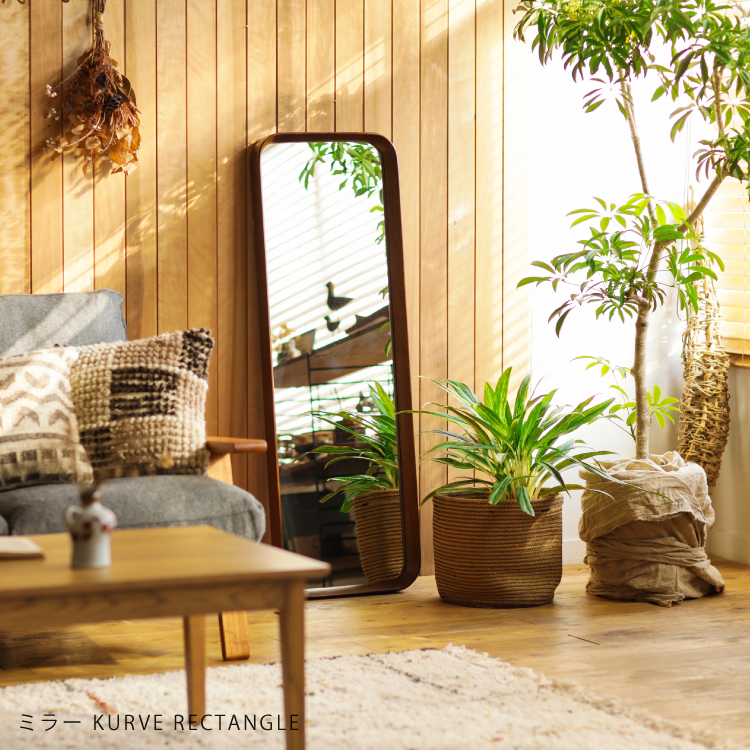 ミラー 鏡 壁掛け KURVE 卓上 北欧 ナチュラル ヴィンテージ オーバル