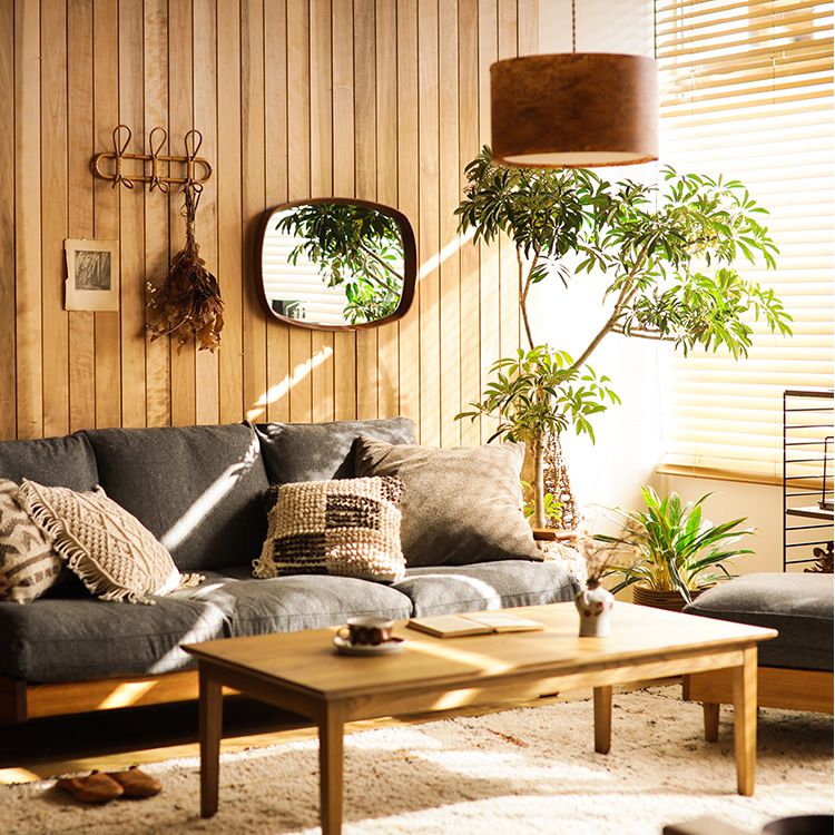 ミラー 鏡 壁掛け KURVE 卓上 北欧 ナチュラル ヴィンテージ スクエア