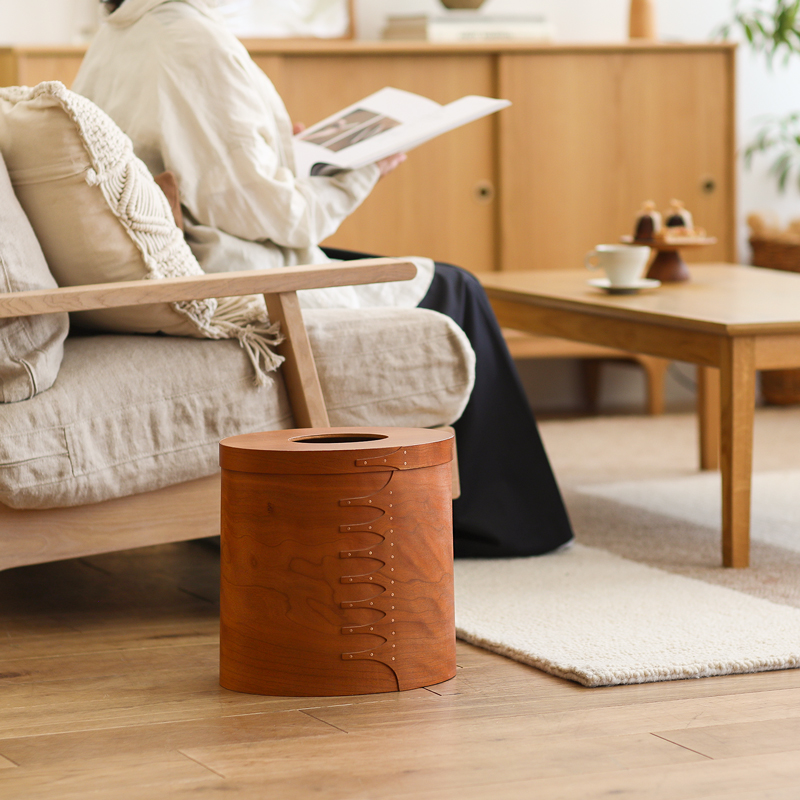 シェーカーボックス ダストボックスタイプ チェリー 楕円 収納