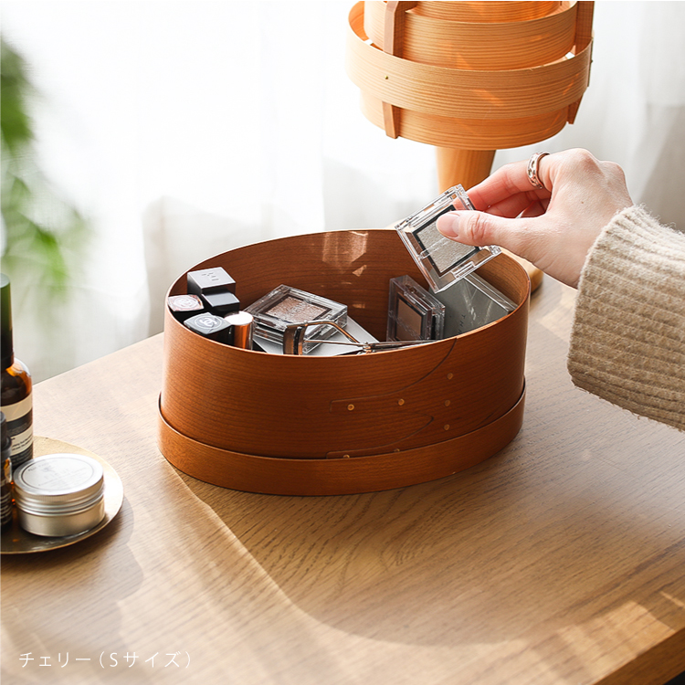 シェーカーボックス SSサイズ 収納 ボックス オーバル 楕円 木製