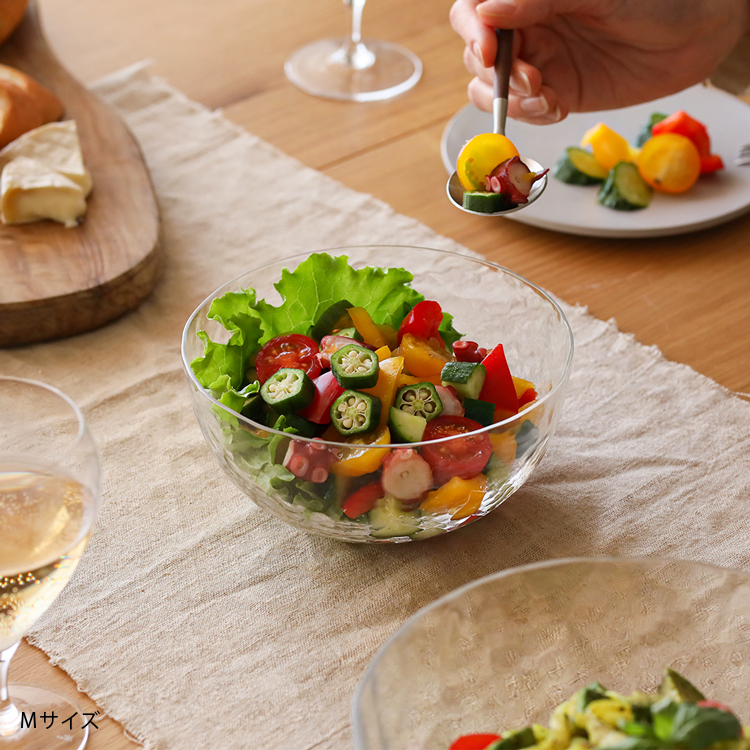 ボウル Sghr ディンプル2 Mサイズ 780ml 日本製 クリア 鉢 食器 菅原