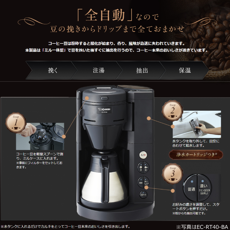 象印（ZOJIRUSHI） 珈琲通 コーヒーメーカー 選べるマイコン制御の