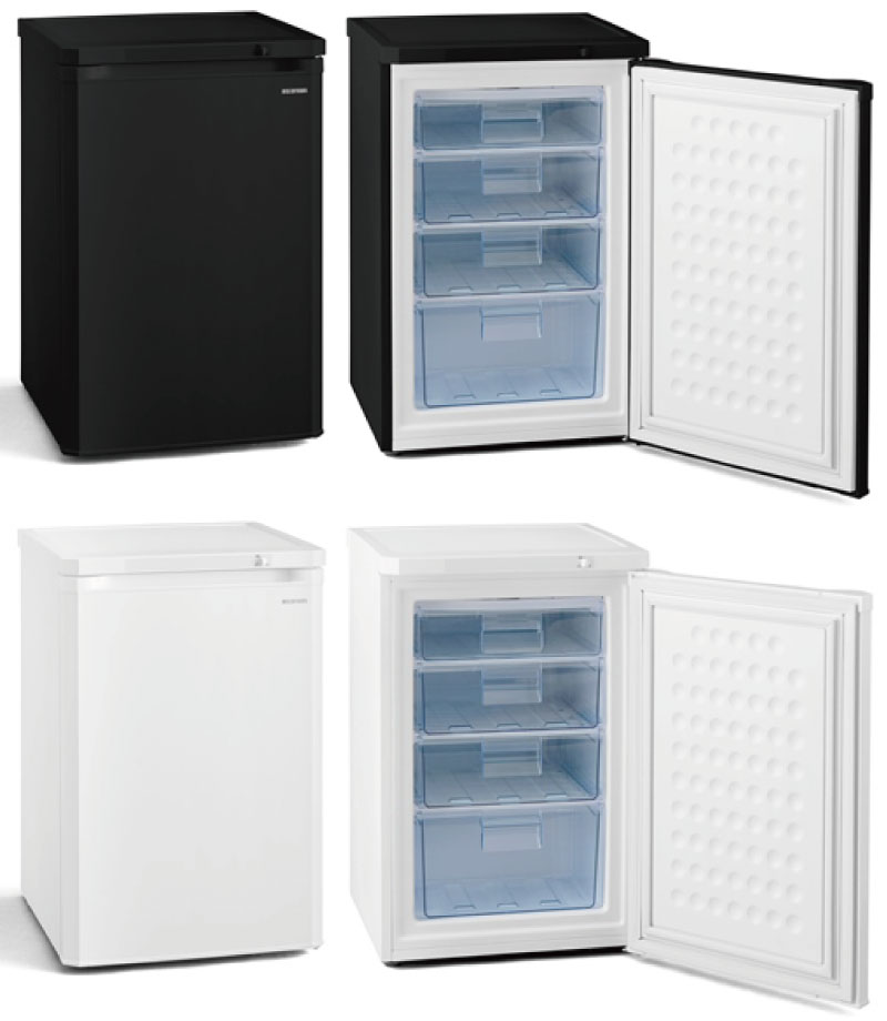 IRIS OHYAMA（アイリスオーヤマ） 冷凍庫 85L IUSD-9B-W 右開き 片開き