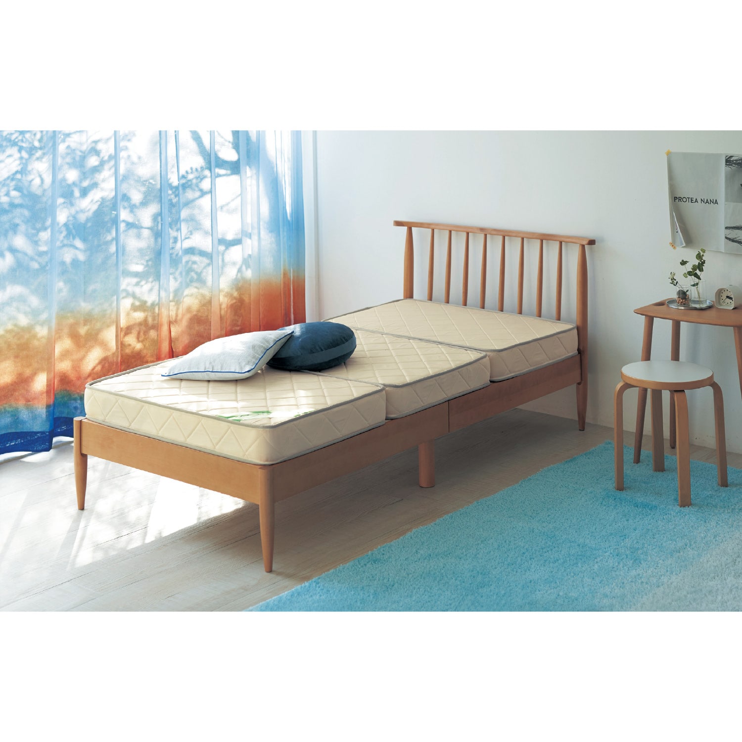 ベッド ベルメゾン バーチ材の背もたれ付きベッド:ベルメゾン JRE MALL